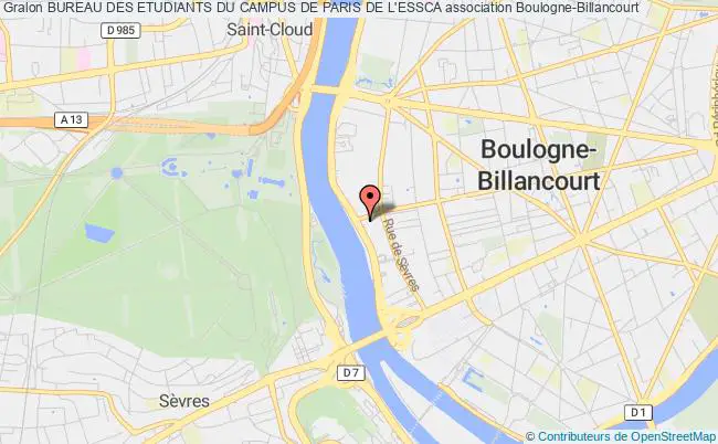 plan association Bureau Des Etudiants Du Campus De Paris De L'essca Boulogne-Billancourt