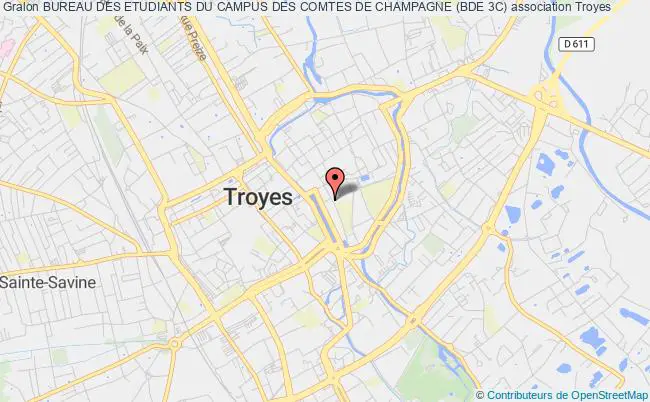 plan association Bureau Des Etudiants Du Campus Des Comtes De Champagne (bde 3c) Troyes