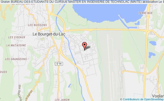 plan association Bureau Des Etudiants Du Cursus Master En IngÉnierie De Technolac (maite) Bourget-du-Lac
