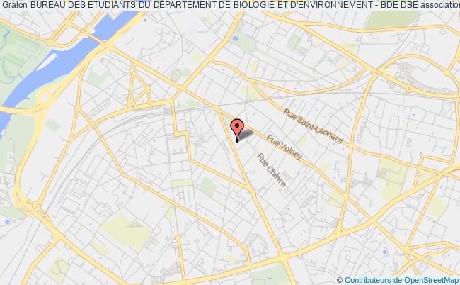 plan association Bureau Des Etudiants Du DÉpartement De Biologie Et D'environnement - Bde Dbe Angers