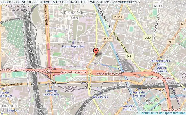 plan association Bureau Des Étudiants Du Sae Institute Paris Aubervilliers