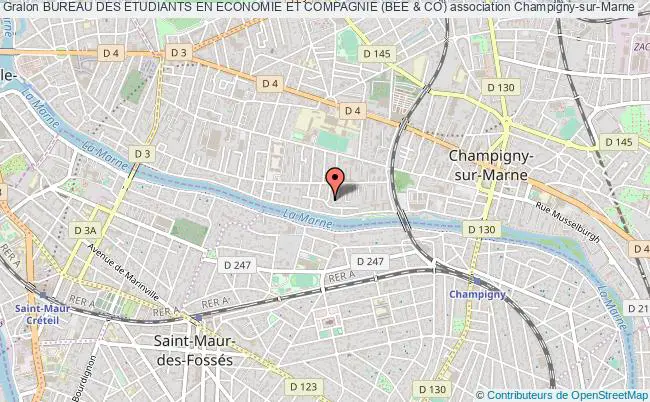 plan association Bureau Des Etudiants En Economie Et Compagnie (bee & Co) Champigny-sur-Marne