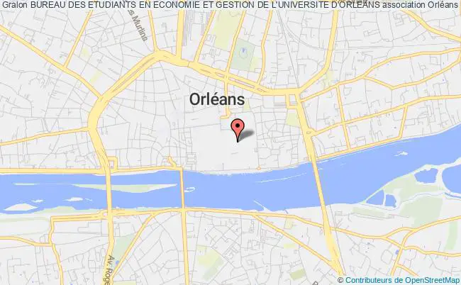 plan association Bureau Des Etudiants En Economie Et Gestion De L'universite D'orleans Orléans