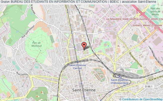 plan association Bureau Des Étudiants En Information Et Communication ( Bdeic ) Saint-Étienne