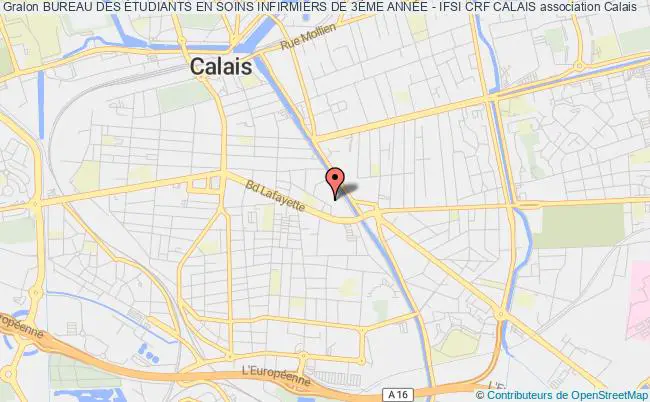 plan association Bureau Des Étudiants En Soins Infirmiers De 3Ème AnnÉe - Ifsi Crf Calais Calais