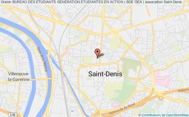 plan association Bureau Des Étudiants GÉnÉration Étudiantes En Action ( Bde Gea ) Saint-Denis