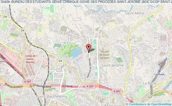 plan association Bureau Des Etudiants Genie Chimique Genie Des Procedes Saint-jerome (bde Gcgp Saint-jerome) Marseille