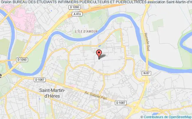 plan association Bureau Des Étudiants Infirmiers PuÉriculteurs Et PuÉricultrices Saint-Martin-d'Hères