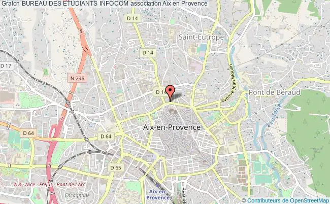 plan association Bureau Des Etudiants Infocom Aix-en-Provence