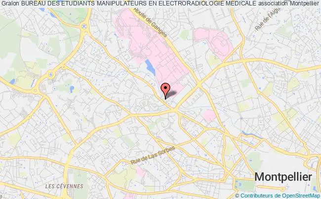 plan association Bureau Des Etudiants Manipulateurs En Electroradiologie Medicale Montpellier