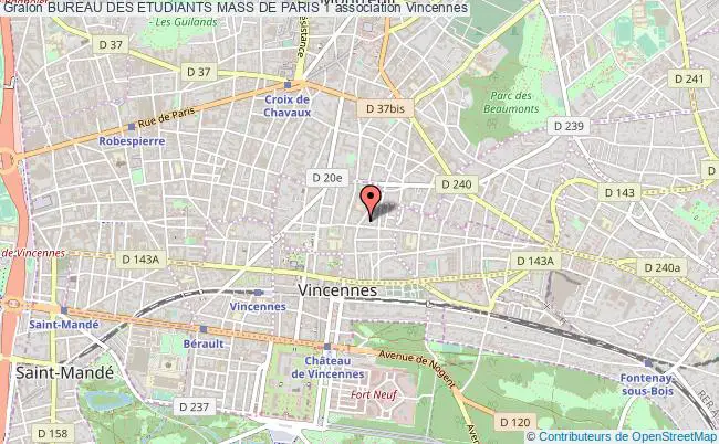 plan association Bureau Des Etudiants Mass De Paris 1 Vincennes