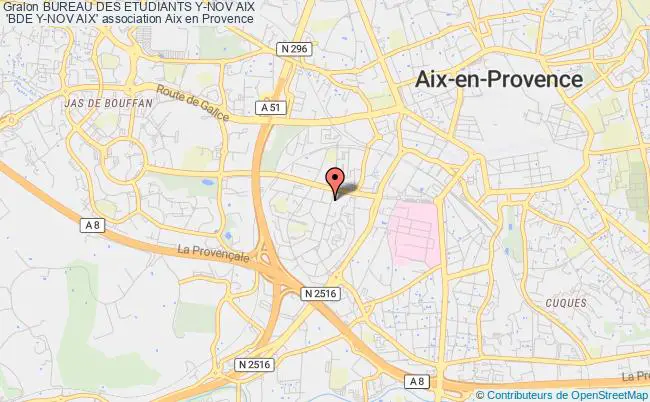 plan association Bureau Des Etudiants Y-nov Aix 
 'bde Y-nov Aix' Aix-en-Provence