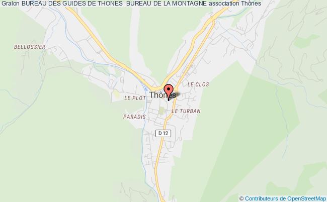 plan association Bureau Des Guides De Thones  Bureau De La Montagne Thônes