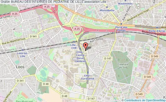 plan association Bureau Des Internes De Pediatrie De Lille Lille