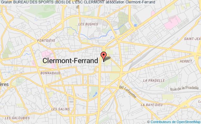 plan association Bureau Des Sports (bds) De L'esc Clermont Clermont-Ferrand