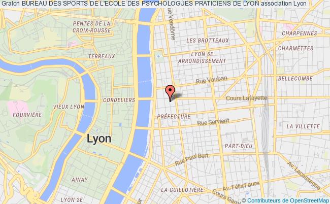 plan association Bureau Des Sports De L'ecole Des Psychologues Praticiens De Lyon Lyon