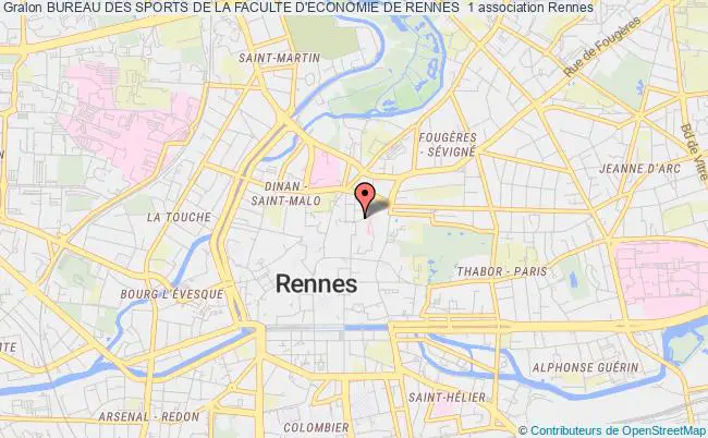 plan association Bureau Des Sports De La Faculte D'economie De Rennes  1 Rennes