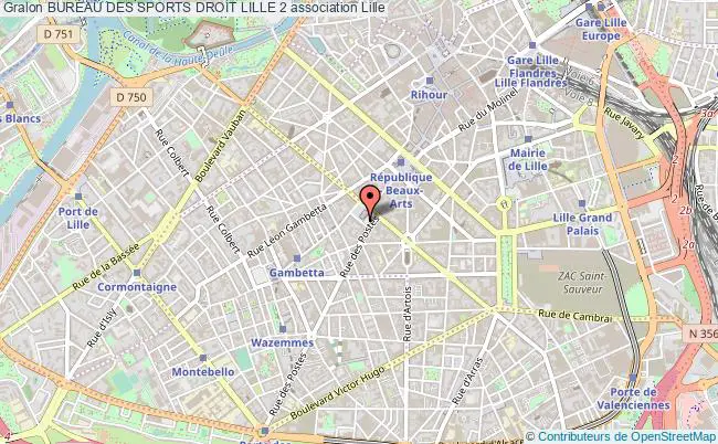 plan association Bureau Des Sports Droit Lille 2 Lille