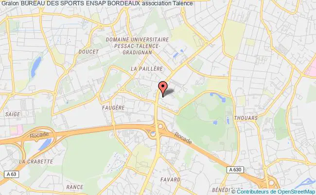 plan association Bureau Des Sports Ensap Bordeaux Talence