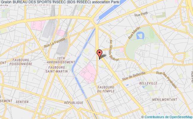 plan association Bureau Des Sports Inseec (bds Inseec) Paris