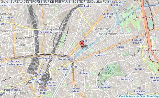 plan association Bureau Des Sports Sup De Pub Paris (bds Sdp) Paris