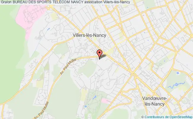 plan association Bureau Des Sports Telecom Nancy Villers-lès-Nancy
