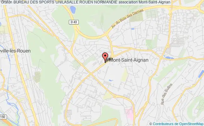 plan association Bureau Des Sports Unilasalle Rouen Normandie Mont-Saint-Aignan