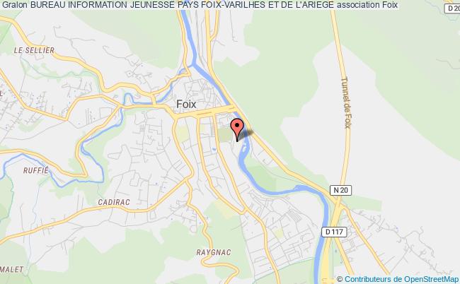 plan association Bureau Information Jeunesse Pays Foix-varilhes Et De L'ariege Foix