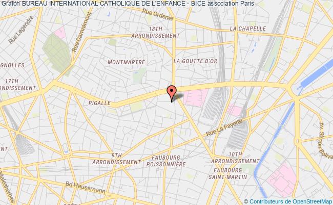 plan association Bureau International Catholique De L'enfance - Bice Paris 9e