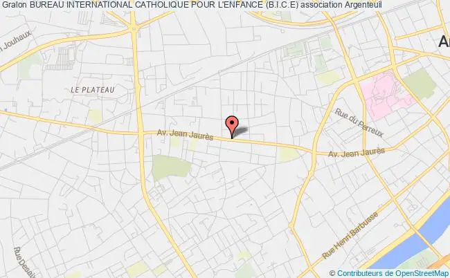 plan association Bureau International Catholique Pour L'enfance (b.i.c.e) Argenteuil