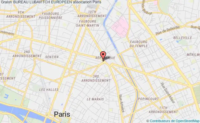 plan association Bureau Lubavitch Europeen Paris