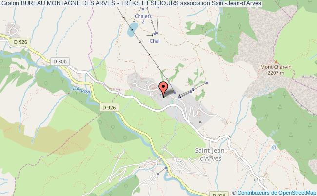 plan association Bureau Montagne Des Arves - Treks Et Sejours Saint-Jean-d'Arves