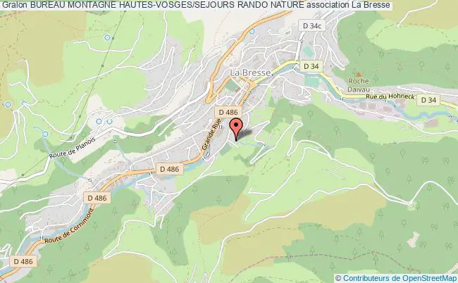 plan association Bureau Montagne Hautes-vosges/sejours Rando Nature La Bresse
