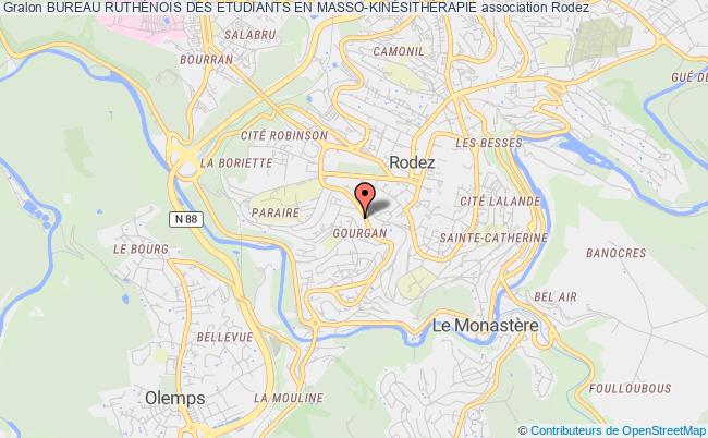 plan association Bureau RuthÉnois Des Etudiants En Masso-kinÉsithÉrapie Rodez