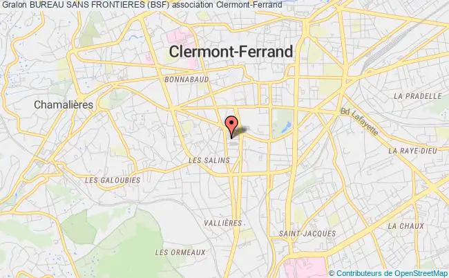 plan association Bureau Sans Frontieres (bsf) Clermont-Ferrand