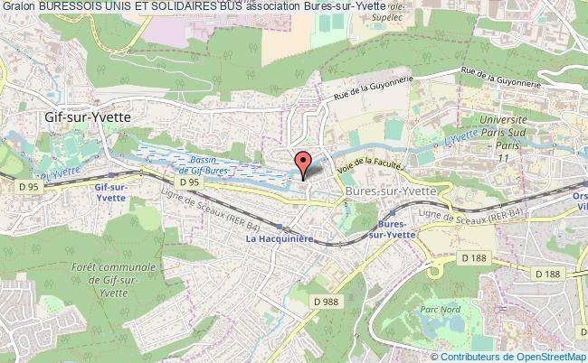 plan association Buressois Unis Et Solidaires Bus Bures-sur-Yvette