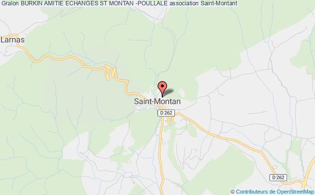 plan association Burkin Amitie Echanges St Montan -poullale Saint-Montan