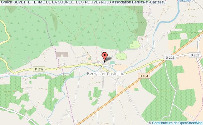 plan association Buvette Ferme De La Source  Des Rouveyrols Berrias-et-Casteljau