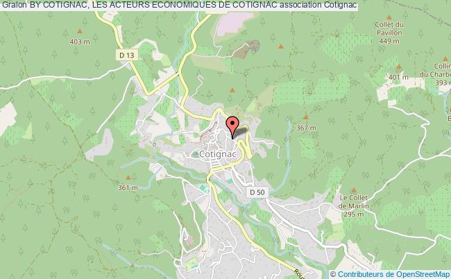 BY COTIGNAC, LES ACTEURS ECONOMIQUES DE COTIGNAC