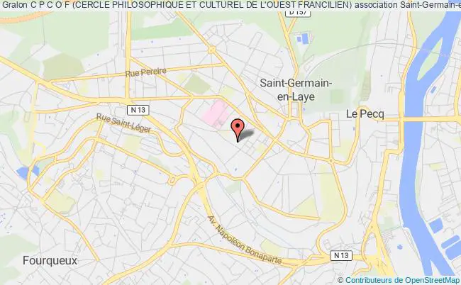 plan association C P C O F (cercle Philosophique Et Culturel De L'ouest Francilien) Saint-Germain-en-Laye