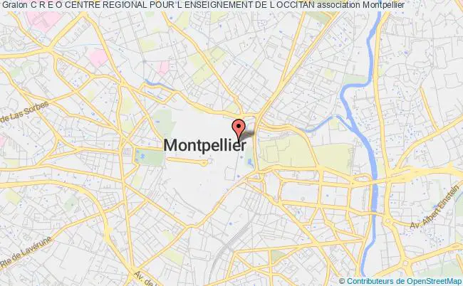 plan association C R E O Centre Regional Pour L Enseignement De L Occitan Montpellier