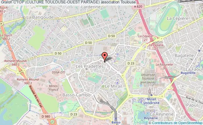 plan association C'top (culture Toulouse-ouest Partage) Toulouse