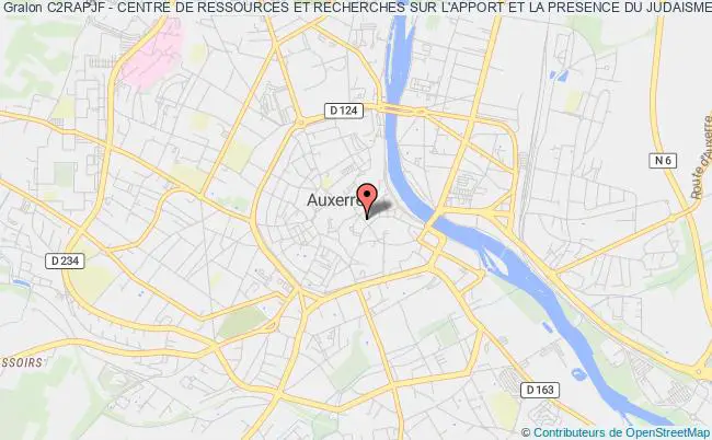 plan association C2rapjf - Centre De Ressources Et Recherches Sur L'apport Et La Presence Du Judaisme En France Auxerre