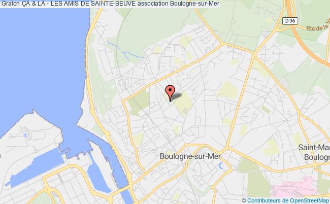 plan association ÇÀ & LÀ - Les Amis De Sainte-beuve Boulogne-sur-Mer