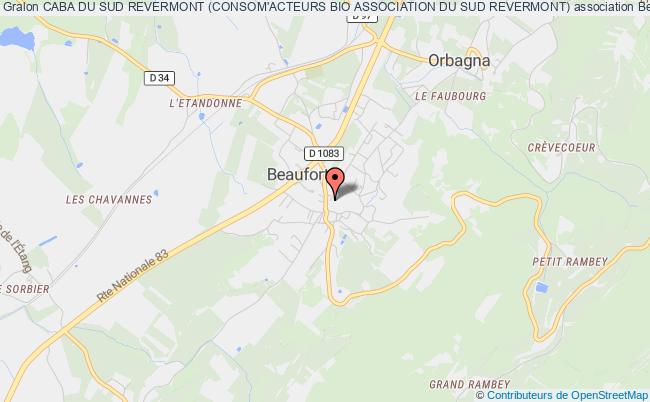 plan association Caba Du Sud Revermont (consom'acteurs Bio Association Du Sud Revermont) Beaufort