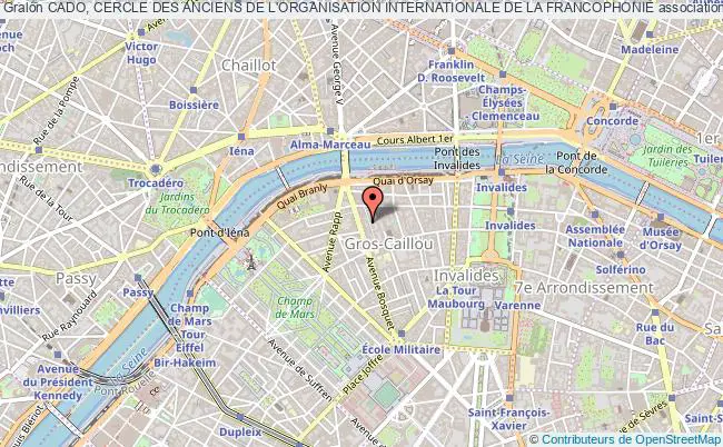 plan association Cado, Cercle Des Anciens De L'organisation Internationale De La Francophonie Paris 7e