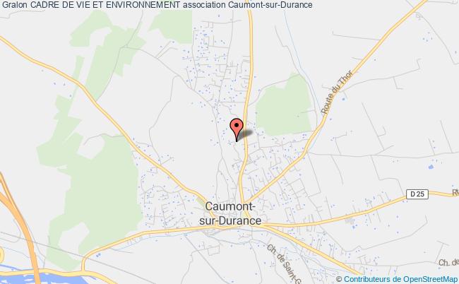 plan association Cadre De Vie Et Environnement Caumont-sur-Durance