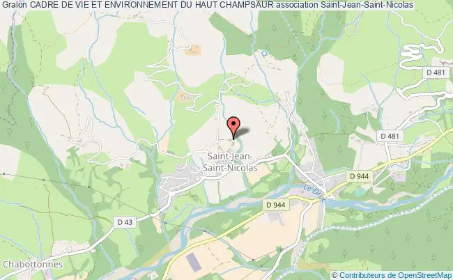 plan association Cadre De Vie Et Environnement Du Haut Champsaur Saint-Jean-Saint-Nicolas