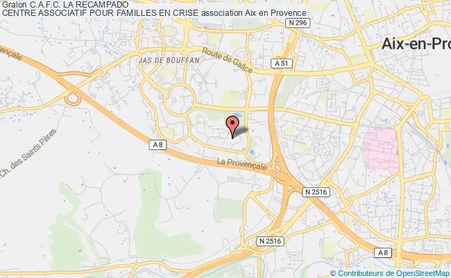 plan association C.a.f.c. La Recampado 
Centre Associatif Pour Familles En Crise Aix-en-Provence