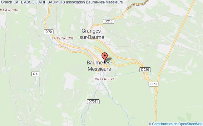 plan association CafÉ Associatif Baumois Baume-les-Messieurs